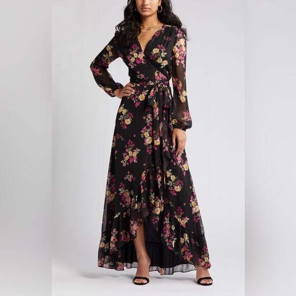NWT WAYF Meryl Floral Wrap Dress Size XS - Picture 2 of 10